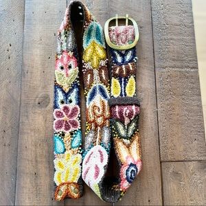 Pistil Hand-Embroidered Belt